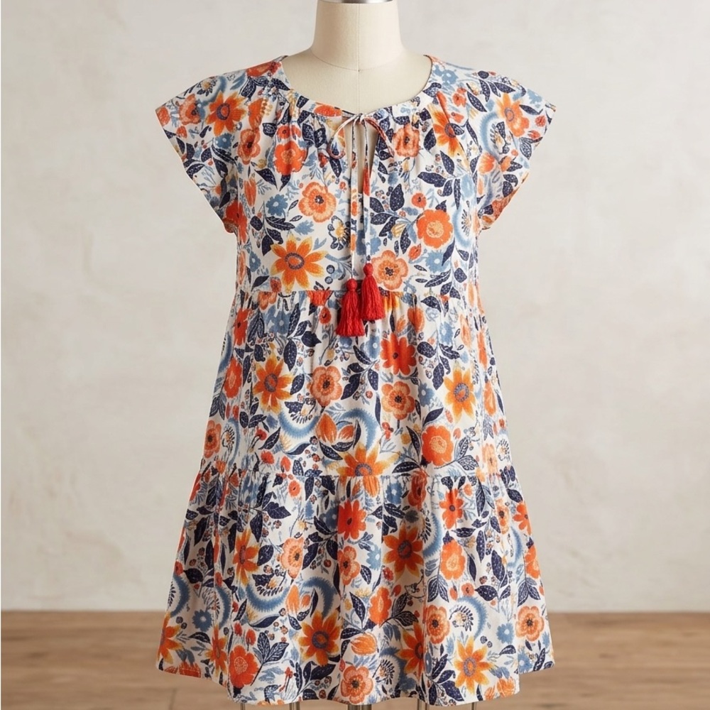 REAL FUN WOW for Anthropologie Floral Sleep Shirt Nightgown